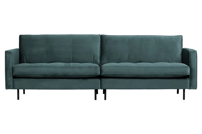 Lissbon 3-seter Fløyelssofa 275 cm, Blå|Grønn