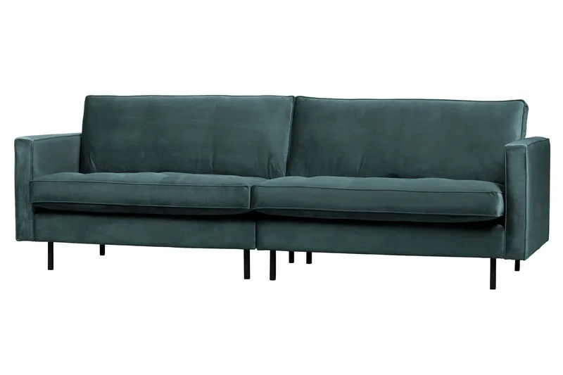 Lissbon 3-seter Fløyelssofa 275 cm - Blå|Grønn - Møbler - Sofaer - 3 seter sofa