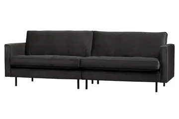 Lissbon 3-seter Fløyelssofa 275 cm - Grå - Møbler - Sofaer - 3 seter sofa
