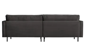 Lissbon 3-seter Fløyelssofa 275 cm - Grå - Møbler - Sofaer - 3 seter sofa