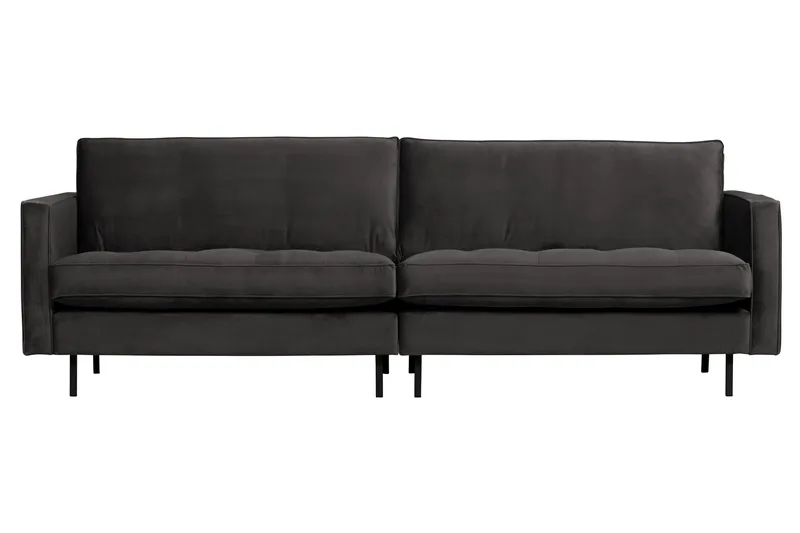 Lissbon 3-seter Fløyelssofa 275 cm, Grå