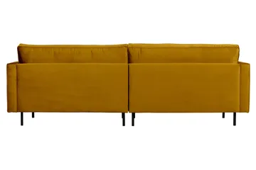 Lissbon 3-seter Fløyelssofa 275 cm - Gul - Møbler - Sofaer - 3 seter sofa