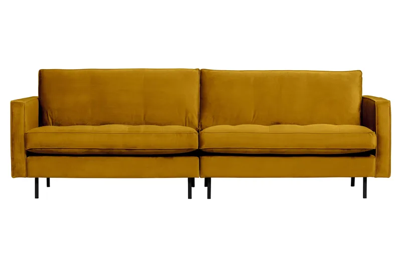 Lissbon 3-seter Fløyelssofa 275 cm, Gul