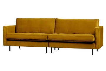 Lissbon 3-seter Fløyelssofa 275 cm - Gul - Møbler - Sofaer - 3 seter sofa