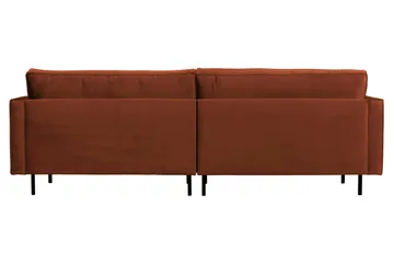 Lissbon 3-seter Fløyelssofa 275 cm - Rød - Møbler - Sofaer - 3 seter sofa