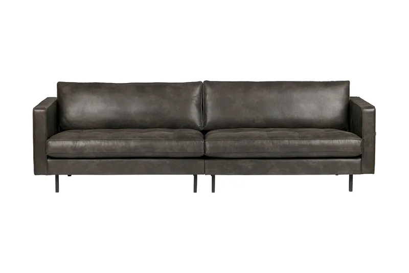 Lissbon 3-seter Sofa 275 cm i Kunstlær, Mørkegrå