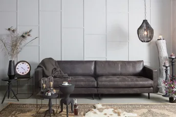 Lissbon 3-seter Sofa 275 cm i Kunstlær - Mørkegrå - Møbler - Sofaer - 3 seter sofa