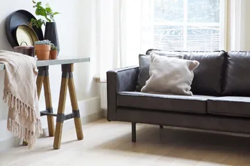 Lissbon 3-seter Sofa 277 cm i Lær - Antrasitt - Møbler - Sofaer - 3 seter sofa