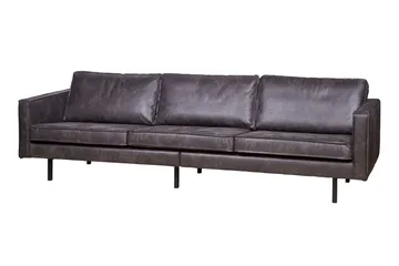 Lissbon 3-seter Sofa 277 cm i Lær - Antrasitt - Møbler - Sofaer - 3 seter sofa
