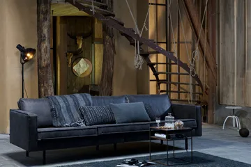 Lissbon 3-seter Sofa 277 cm i Lær - Antrasitt - Møbler - Sofaer - 3 seter sofa