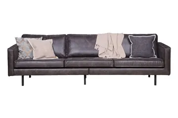 Lissbon 3-seter Sofa 277 cm i Lær - Antrasitt - Møbler - Sofaer - 3 seter sofa