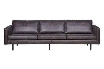 Lissbon 3-seter Sofa 277 cm i Lær - Antrasitt - Møbler - Sofaer - 3 seter sofa