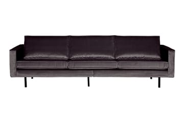 Lissbon 3-seters Fløyelssofa - Antrasitt - Møbler - Sofaer - 3 seter sofa