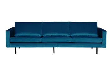 Lissbon 3-seters Fløyelssofa - Blå - Møbler - Sofaer - 3 seter sofa