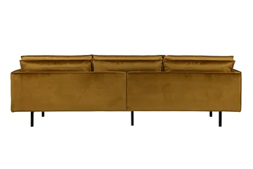 Lissbon 3-seters Fløyelssofa - Gul - Møbler - Sofaer - 3 seter sofa