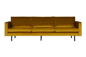 Lissbon 3-seters Fløyelssofa - Oker - Møbler - Sofaer - 3 seter sofa