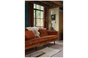 Lissbon 3-seters Fløyelssofa - Rust - Møbler - Sofaer - 3 seter sofa