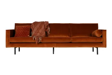 Lissbon 3-seters Fløyelssofa - Rust - Møbler - Sofaer - 3 seter sofa