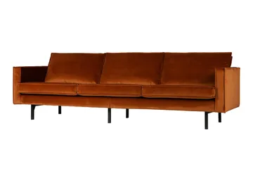 Lissbon 3-seters Fløyelssofa - Rust - Møbler - Sofaer - 3 seter sofa
