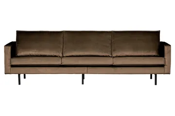 Lissbon 3-seters Fløyelssofa - Taupe - Møbler - Sofaer - 3 seter sofa