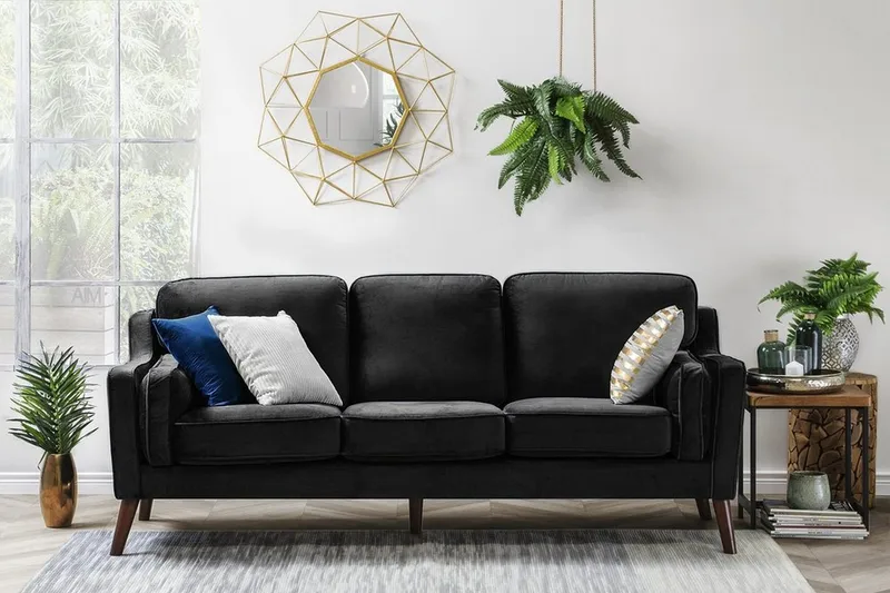 Lokka Sofa 3-seter - Svart - Møbler - Sofaer - 3 seter sofa