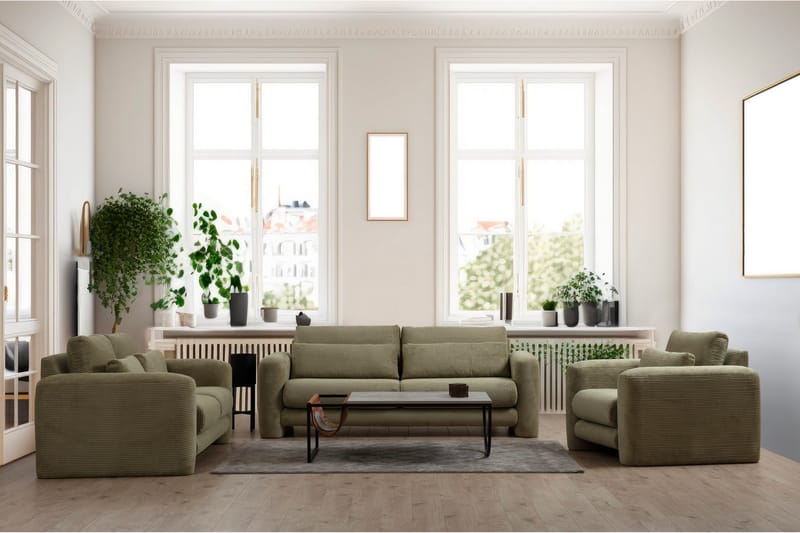 Makhan Sofa 3-seter - Grønn - Møbler - Sofaer - 3 seter sofa