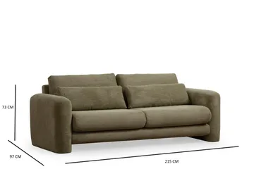 Makhan Sofa 3-seter - Grønn - Møbler - Sofaer - 3 seter sofa