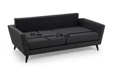 Mangia 3-Seter Sofa - Grå - Møbler - Sofaer - 3 seter sofa