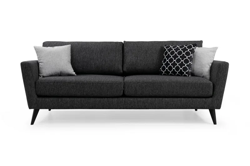 Mangia 3-seter Sovesofa 93x178 cm i Stoff, Antrasitt