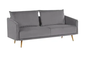 Maurana 3-seters Sofa - Fløyel/Grå - Møbler - Sofaer - 3 seter sofa