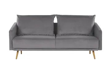 Maurana 3-seters Sofa - Fløyel/Grå - Møbler - Sofaer - 3 seter sofa