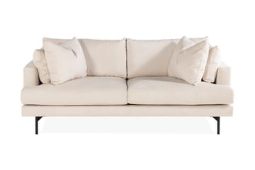 Menard 3-seters Dyp Manchestersofa 205 cm bred - Beige - Møbler - Sofaer - 3 seter sofa