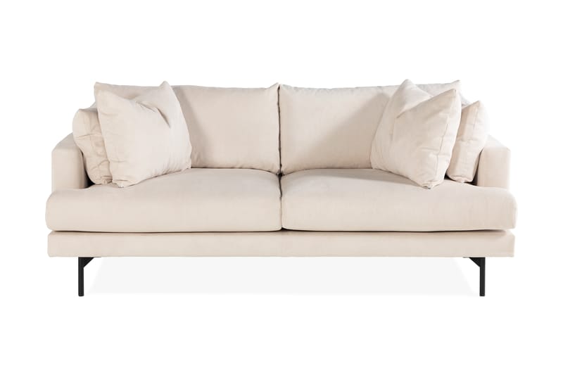Menard 3-seters Dyp Manchestersofa 205 cm bred - Beige - Møbler - Sofaer - 3 seter sofa