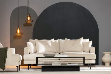 Menard 3-seters Dyp Manchestersofa 205 cm bred - Beige - Møbler - Sofaer - 3 seter sofa