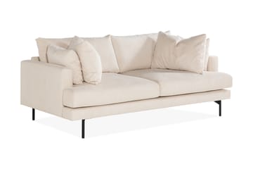 Menard 3-seters Dyp Manchestersofa 205 cm bred - Beige - Møbler - Sofaer - 3 seter sofa
