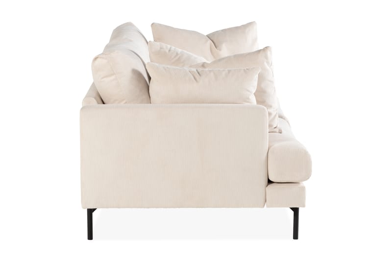 Menard 3-seters Dyp Manchestersofa 205 cm bred - Beige - Møbler - Sofaer - 3 seter sofa