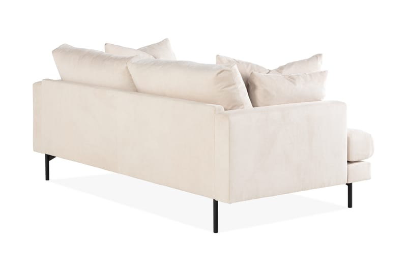 Menard 3-seters Dyp Manchestersofa 205 cm bred - Beige - Møbler - Sofaer - 3 seter sofa