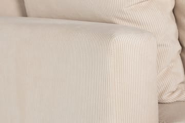 Menard 3-seters Dyp Manchestersofa 205 cm bred - Beige - Møbler - Sofaer - 3 seter sofa