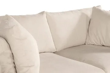 Menard 3-seters Dyp Manchestersofa - Beige - Møbler - Sofaer - 3 seter sofa