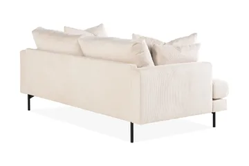 Menard 3-seters Dyp Manchestersofa - Beige - Møbler - Sofaer - 3 seter sofa