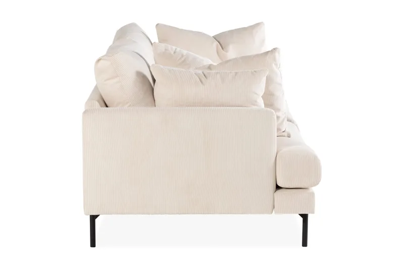 Menard 3-seters Dyp Manchestersofa - Beige - Møbler - Sofaer - 3 seter sofa