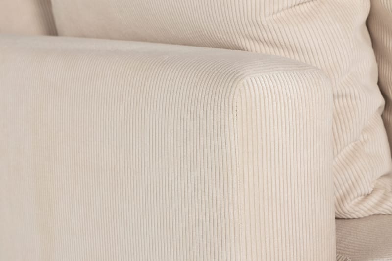 Menard 3-seters Dyp Manchestersofa - Beige - Møbler - Sofaer - 3 seter sofa