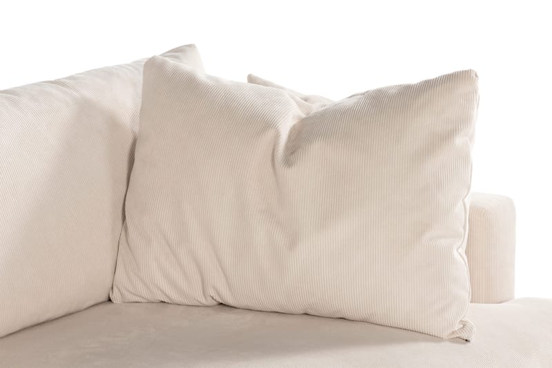 Menard 3-seters Dyp Manchestersofa - Beige - Møbler - Sofaer - 3 seter sofa