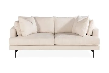 Menard 3-seters Dyp Manchestersofa - Beige - Møbler - Sofaer - 3 seter sofa