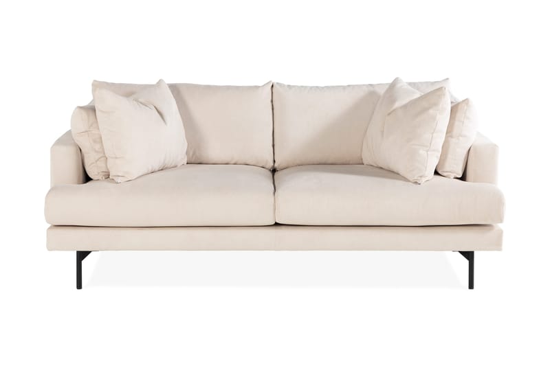 Menard 3-seters Dyp Manchestersofa, Beige
