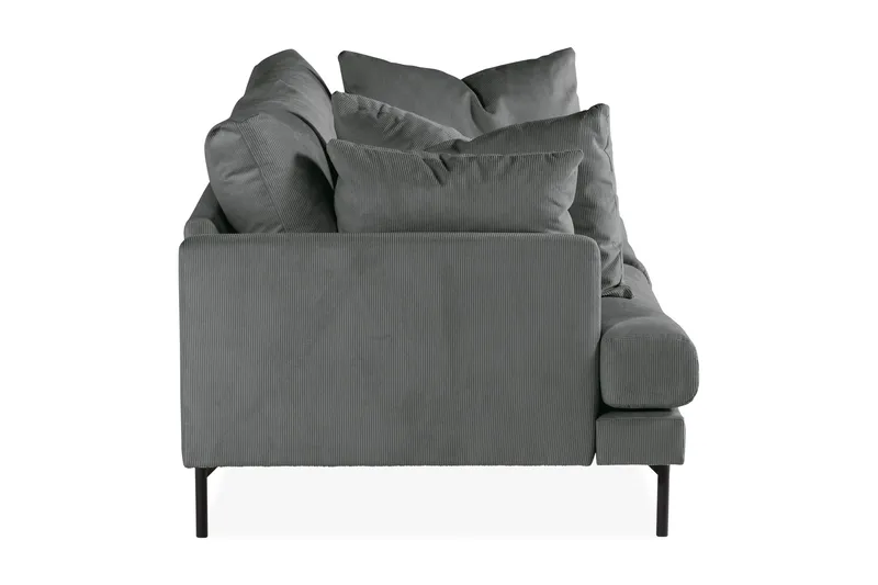Menard 3-seters Dyp Manchestersofa - Grå - Møbler - Sofaer - 3 seter sofa