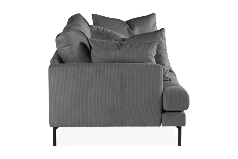 Menard 3-seters Dyp Manchestersofa - Grå - Møbler - Sofaer - 3 seter sofa