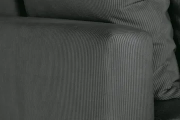 Menard 3-seters Dyp Manchestersofa - Grå - Møbler - Sofaer - 3 seter sofa