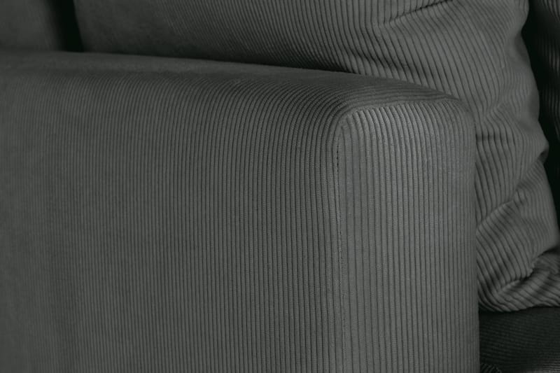 Menard 3-seters Dyp Manchestersofa - Grå - Møbler - Sofaer - 3 seter sofa