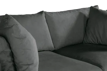 Menard 3-seters Dyp Manchestersofa - Grå - Møbler - Sofaer - 3 seter sofa